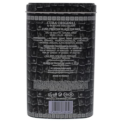 Cuba Prestige Black Eau De Toilette Spray 90ml