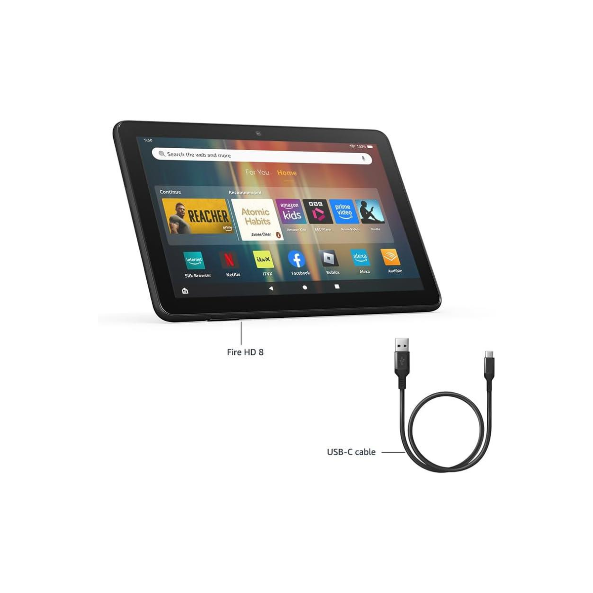 Amazon Fire HD 8 tablet 8" HD Display 3GB 32GB Emerald With Ads 2024