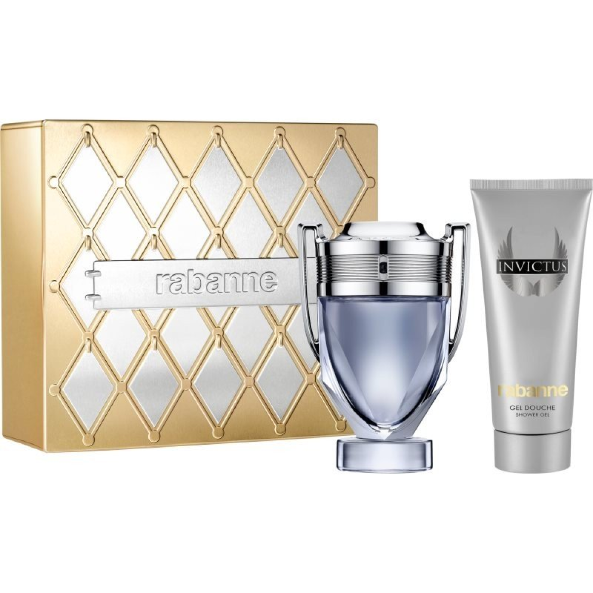 Paco Rabanne Invictus Gift Set (Eau De Toilette Spray 100ml  All Over Shampoo 100ml)