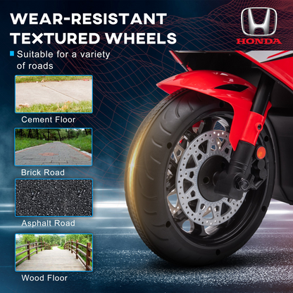 Honda Licensed 6V Kids Electric Motorbike Ride On Car for 3-5 Years Red HOMCOM
