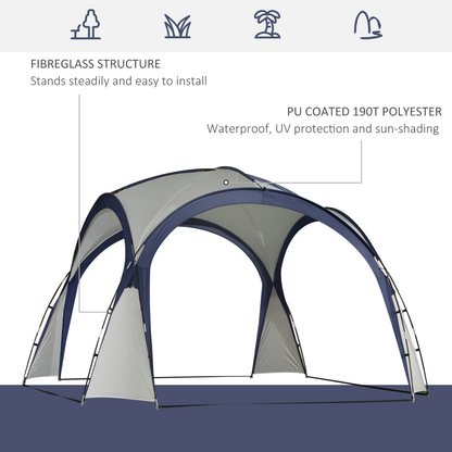 Outdoor Gazebo Event Dome Shelter Party Tent for Garden Outsunny