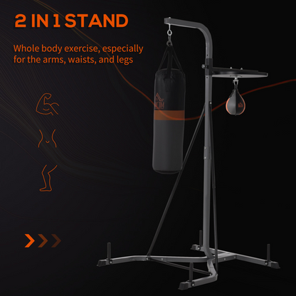 Punchbag & Speedball Boxing Station Frame Freestanding Training Home HOMCOM