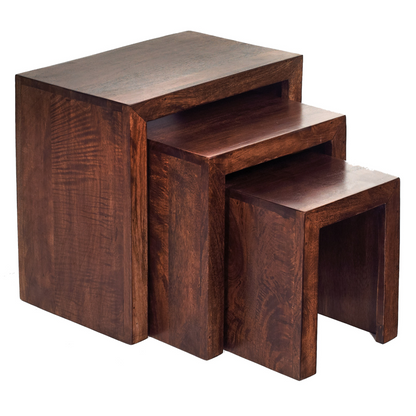 Toko Dark Mango Nest Of 3 Tables
