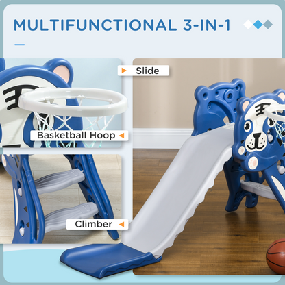 AIYAPLAY Kids Slide with Basketball Hoop, Basketball, for Ages 18-36 Months