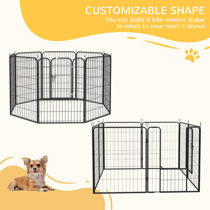 4 Sizes Pet Playpen Dog Rabbit  Puppy Cage Folding Run Fence Metal Hutch