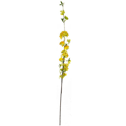 100cm Yellow Blossom Spray Stem