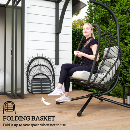 Durable Powder Coated Steel Frame Garden Storage Basket & Seat