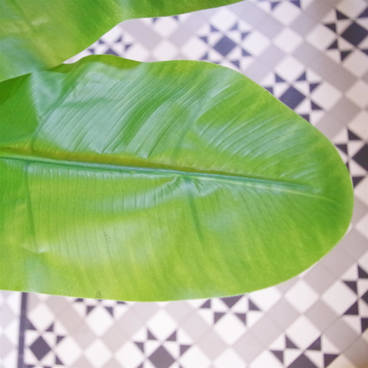 180cm Artificial Banana Tree Tropical Plant Silver Metal Planter