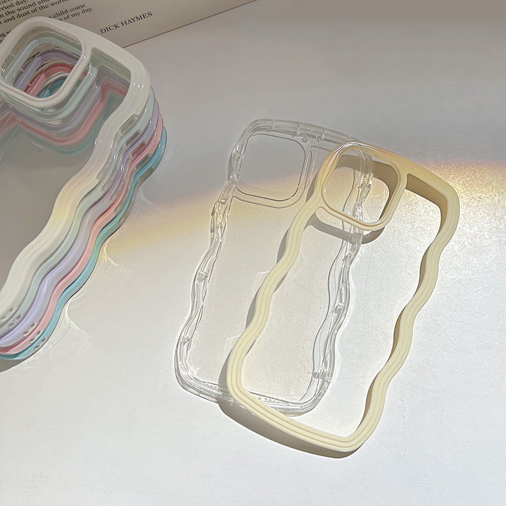 Wave Edge iPhone Case - Soft TPU Protective Cover with 3D Buttons | Candy Colors