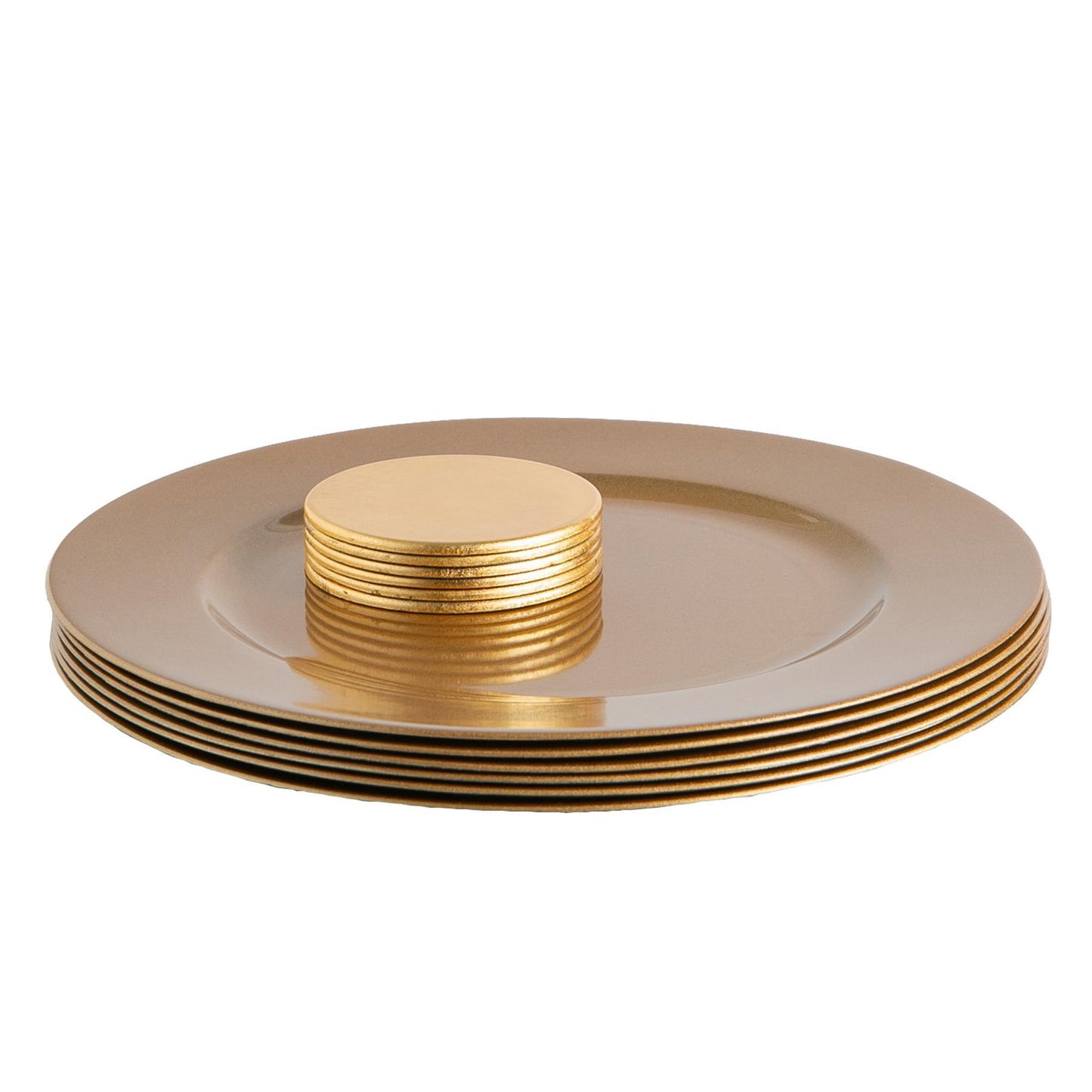 12pc Metallic Charger Plates Set