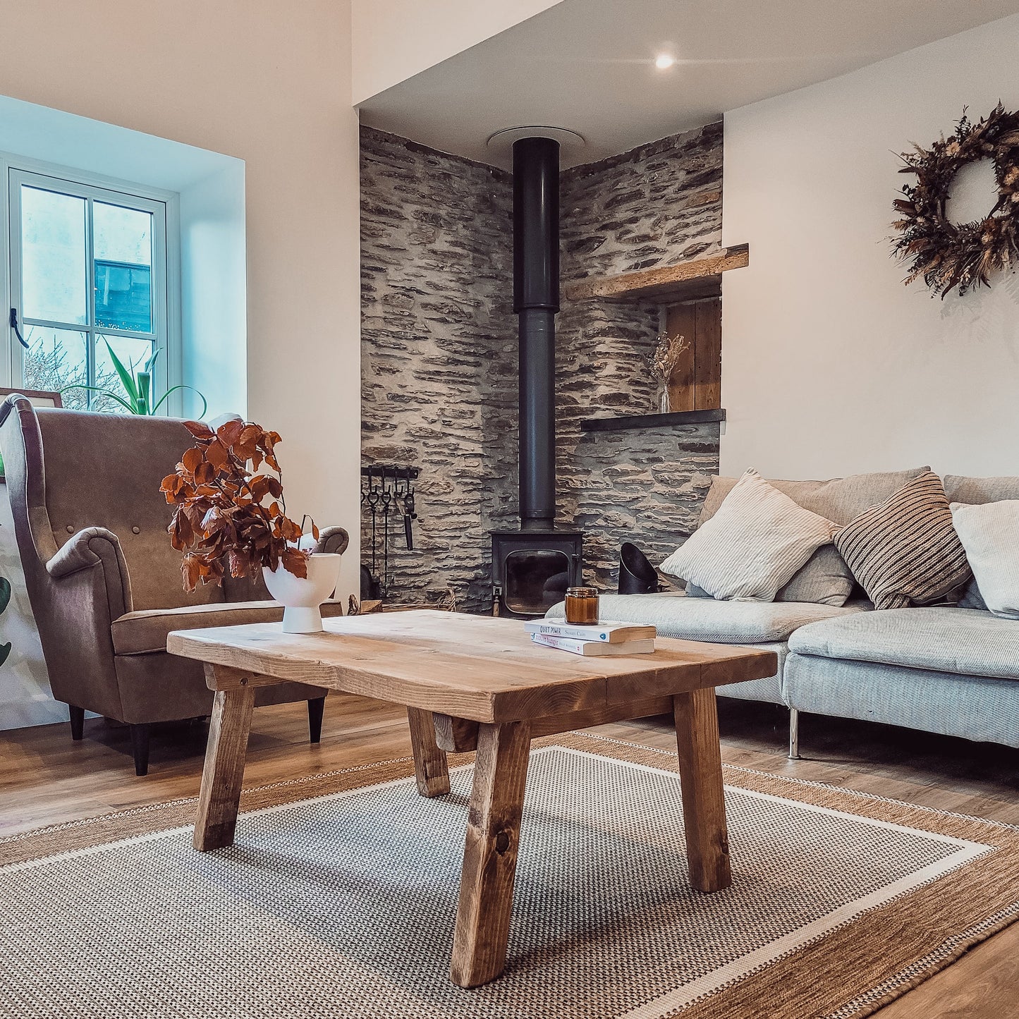 ARIA Rustic Wooden Coffee Table