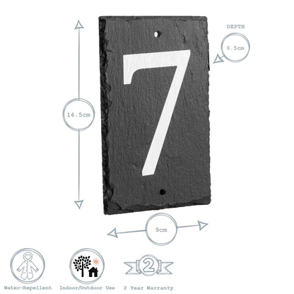 Number 7 Slate House Sign