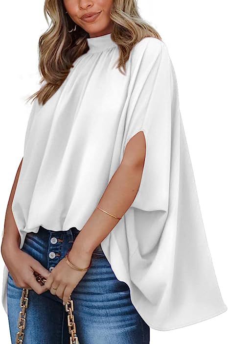 Oversized Top Batwing Sleeve Tarpaulin For Women