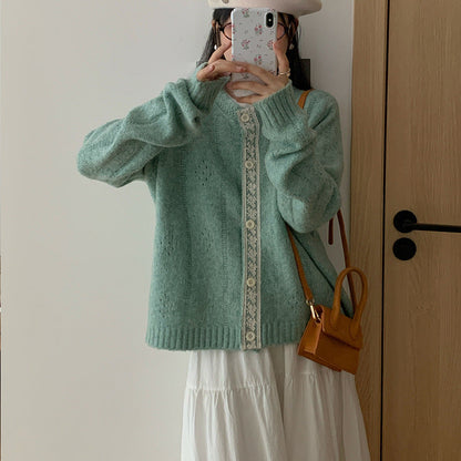 Artistic Retro Lazy Korean Knitwear Sweater Coat