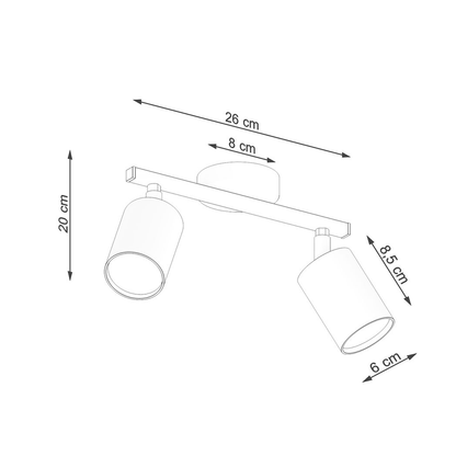 Ceiling lamp steel Lemmi minimalistic Design GU10