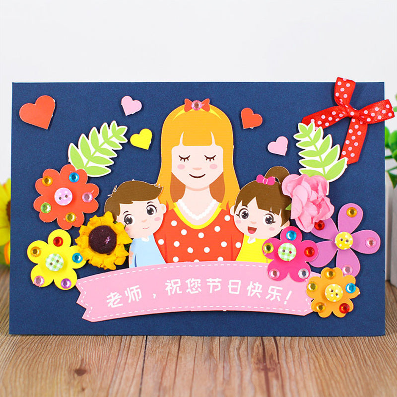 Teacher's Day Gift Handmade Diy Production Paste Painting Non-woven Material Package