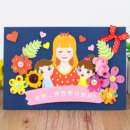 Teacher's Day Gift Handmade Diy Production Paste Painting Non-woven Material Package