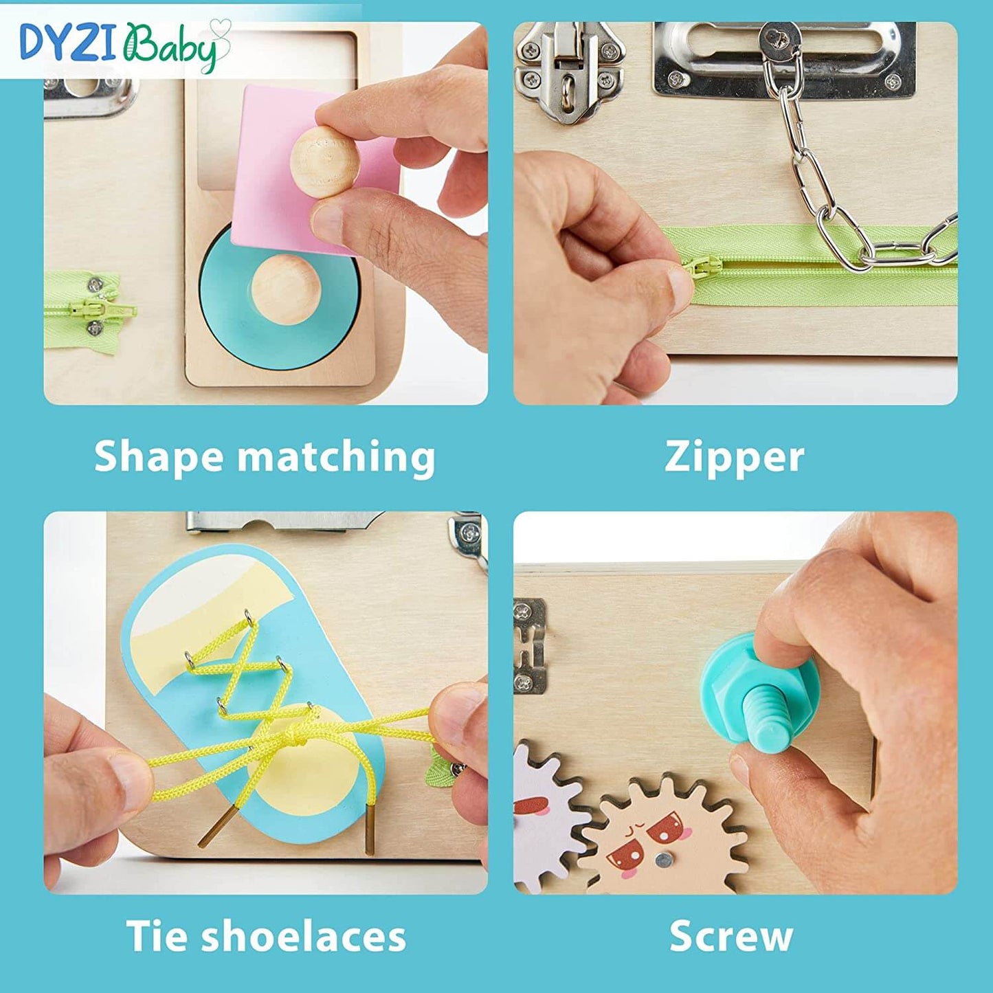 DYZI Montessori Busy Board for Toddlers