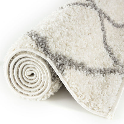 Moroccan Ivory Shaggy Rug | 500