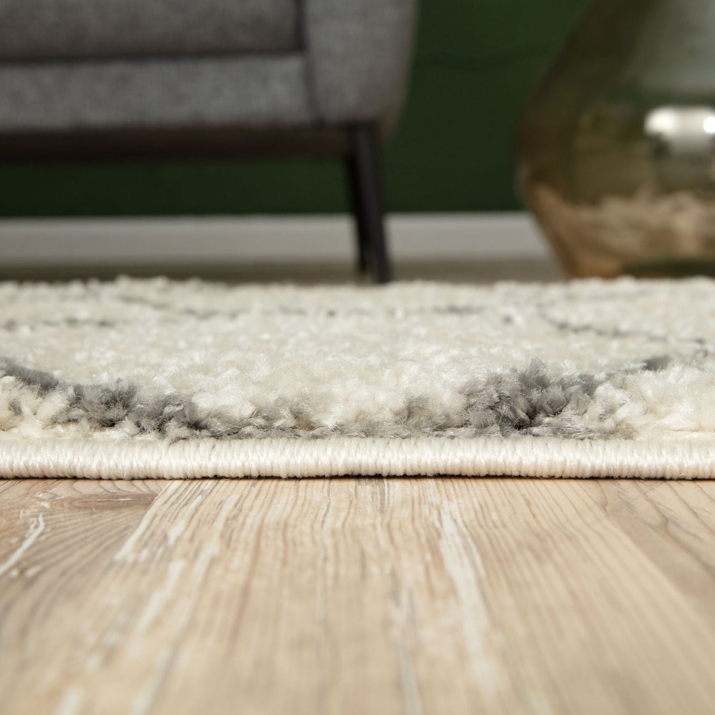 Moroccan Ivory Shaggy Rug | 500