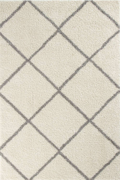 Moroccan Ivory Shaggy Rug | 500