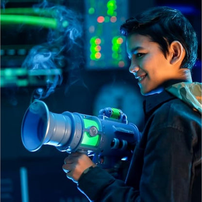 Despicable Me 4 The Ultimate Fart Blaster; Blasts out REAL Fart Rings of fog; Plays 15 Different Fart Sounds Lights Up and Emits Smells; It Includes 2 Different Scented Fart Formulas