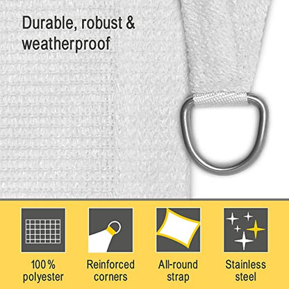 Sol Royal SolVision HS9  Rectangular Sun Shade Sail 4x2 m HDPE Breathable & UV-light resistant Sun Protection for Terrace, Balcony, Pool & Garden