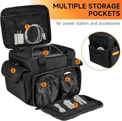 LEFOR?Z Carrying Case Compatible with Jackery Explorer 1000/ECOFLOW River Max/Bluetti EB70S/GRECELL T1000 Portable Power Station,Travel Storage Bag