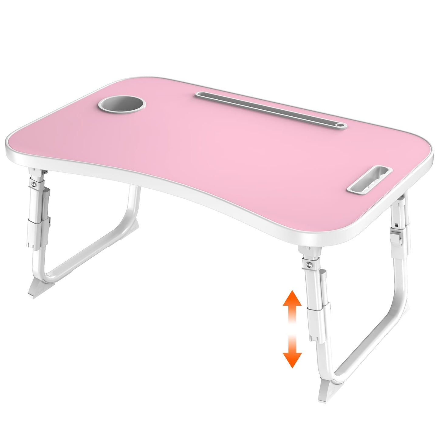 Laptop Desk, Laptop Bed Table with Cup Slot, Reading Holder Notebook Stand Breakfast Tray Book Holder for Sofa, Terrace, Balcony