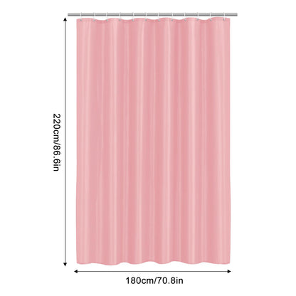 LUKDUNG 180 x 220 cm Polyester Textile Shower Curtain Anti-Mould for Bathroom, Curtain for Bathtub Shower Made of Fabric Waterproof Washable Shower