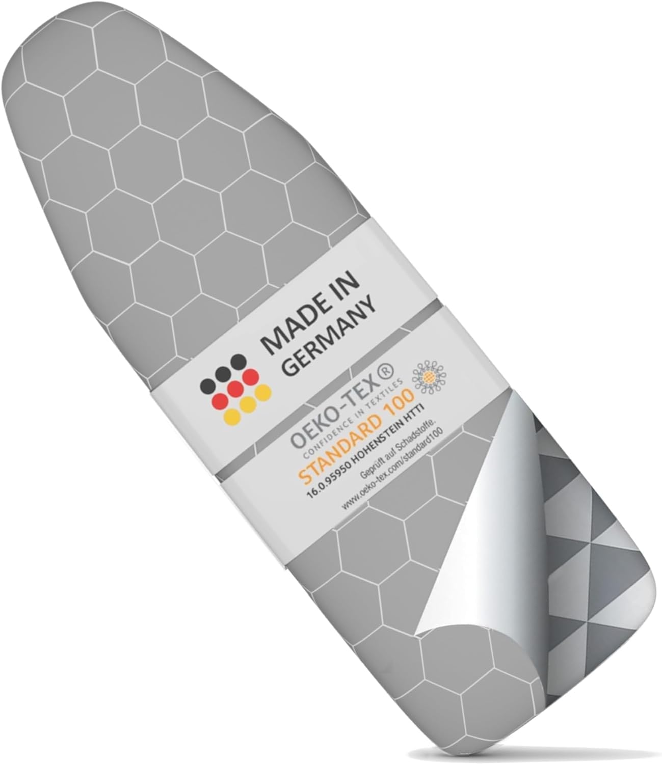 Ironing Board Covers 122 X 38 cm - Made in Germany Iron Board Cover For Steam Iron - Easy Fit in Multiple Sizes with Elastic Drawstring, Aluminum