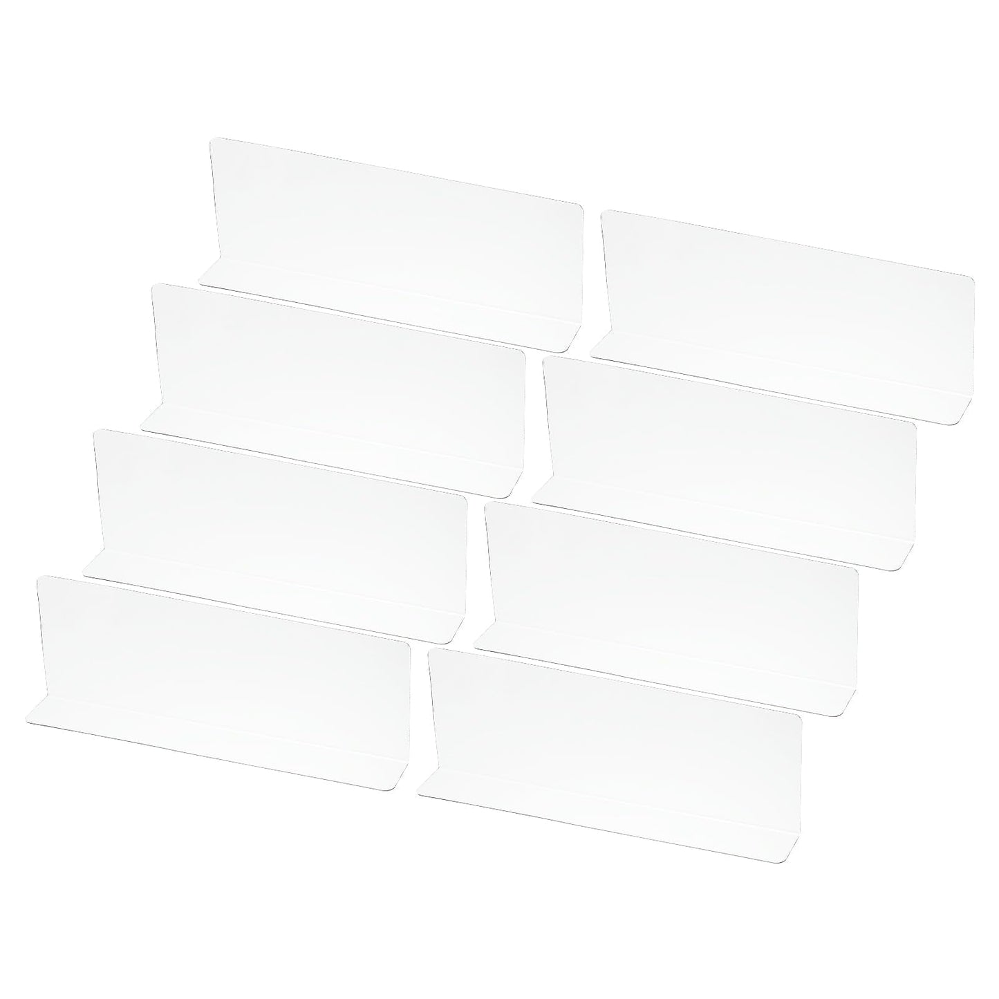 PATIKIL 8 Pack Shelf Dividers for Closet Organization, 11.1x1.6x4 Acrylic Closets Separator Kitchen Cabinet Shelves Under Bed Blocker for Bedroom