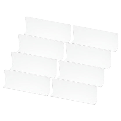PATIKIL 8 Pack Shelf Dividers for Closet Organization, 11.1x1.6x4 Acrylic Closets Separator Kitchen Cabinet Shelves Under Bed Blocker for Bedroom