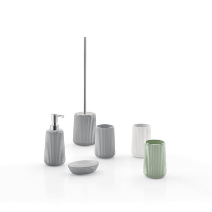 Gedy G-Marika Grey, Bathroom Soap Dispenser Made of Stainless Steel and Cromall, Measures 18 x 8 x 8 cm and Weight 0.35 kg, R&S Design