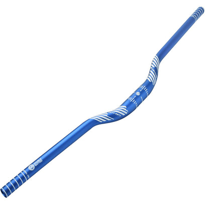 FIFTY-FIFTY Mountain Bike Riser Handlebar, Aluminum Alloy MTB Handlebar, 31.8mm Diameter, 780mm Wide Bicycle Bar (Blue, 35mm Rise)