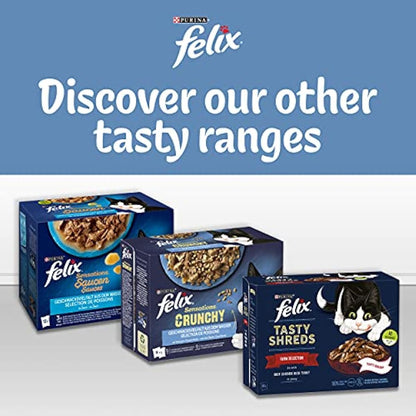 FELIX Original Mixed Selection in Gravy Wet Cat Food 12x100g (Pack of 4)