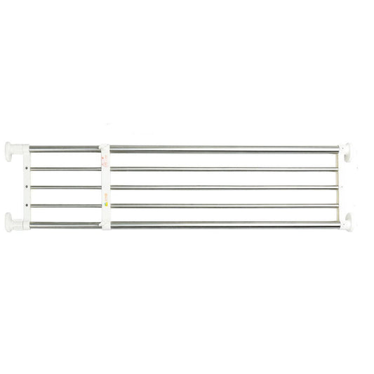 BAOYOUNI Extendable Wardrobe Cupboard Shelf Rack Heavy Duty Adjustable Closet Storage Shelves Expanding Clothes Hanging Tension Pole Rods Kitchen