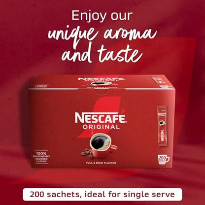 NESCAFÉ Original Instant Coffee Sachets - 200 x 1.8g Sticks