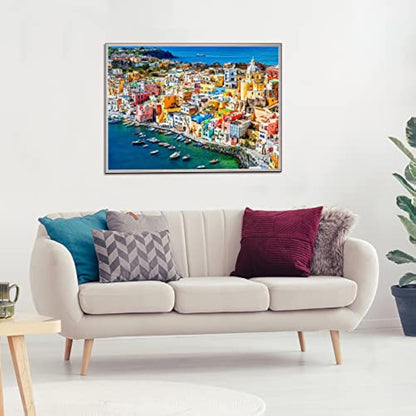 Procida Island Jigsaw Puzzles for Adults 1000 Piece Marina Corricella Jigsaws 1000 Pieces for Adults Gifts