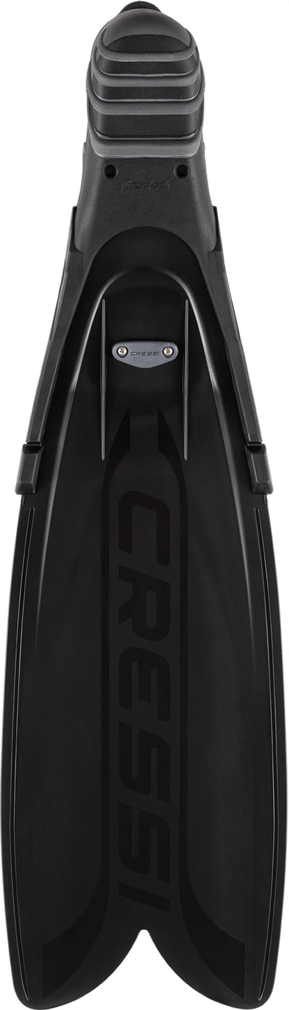 CRESSI Gara Turbo Flex Fins Black 46/47 - Unisex Lightweight Reactive High Performance Fins Gara System with Interchangeable Blades for Diving, Apnea,