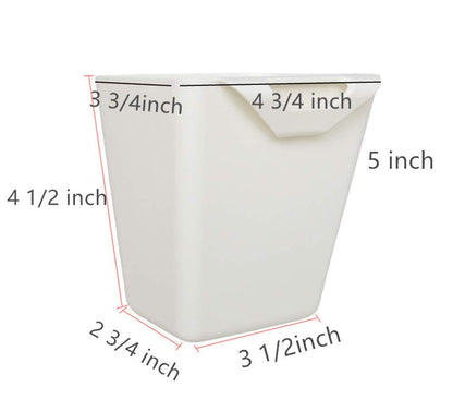4 Pack Hanging Cup Holders for Storage Trolley & Cutlery Rack,Trolley Basket Storage,Rolling Cart Accessorie,4.75x4" Hanging Bins,Removable Storage
