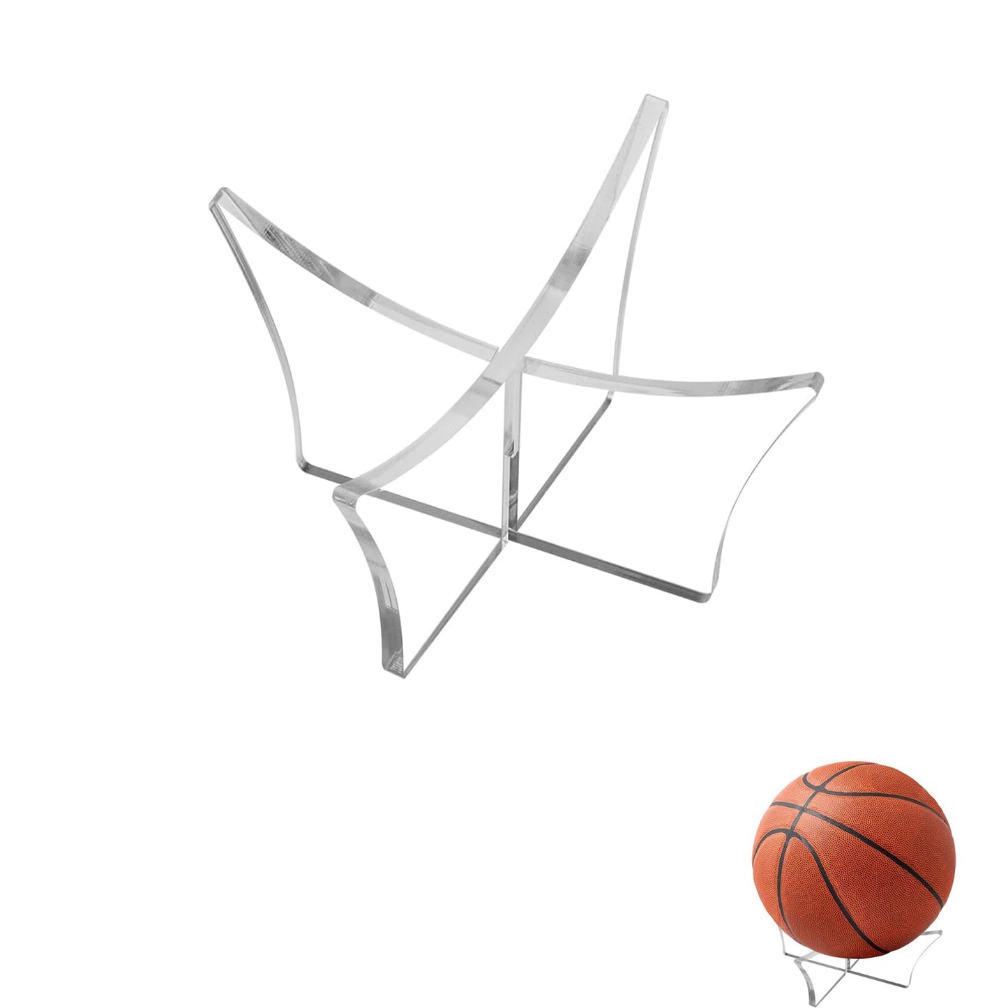 Yeenano Ball Stand,Football Stands Acrylic Baketball Football Display Stand, Volleyball Rugby Ball Sports Ball Storage Rack,Balls Holder for Football