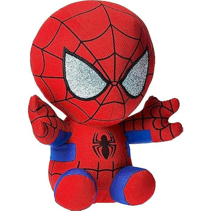 TY Marvel Avengers Spiderman Medium, Licensed Squishy Beanie Baby Soft Plush Toys, Collectible Cuddly Stuffed Teddy