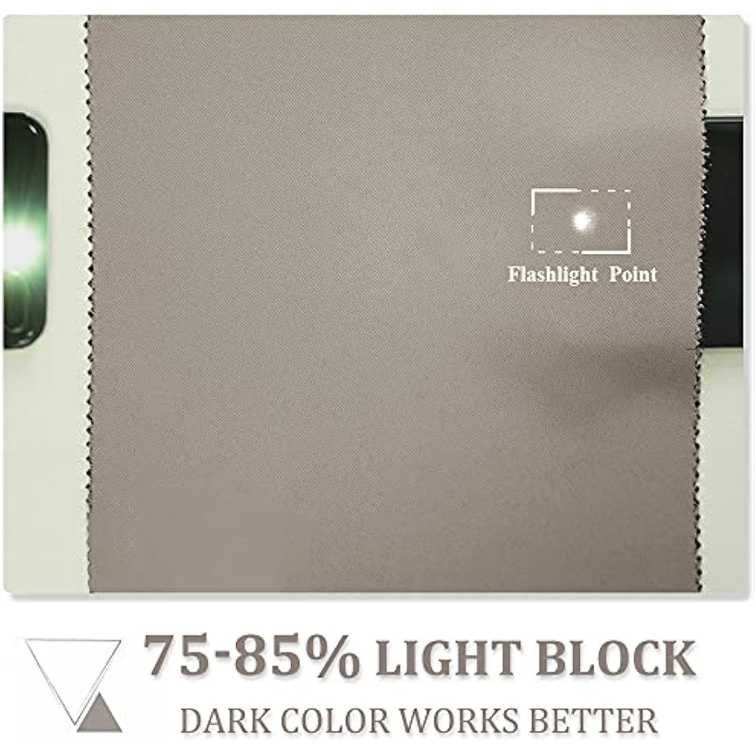 PONY DANCE Thermal Bedroom Curtains - Blackout Caravan Privacy Curtains Soundproof Eyelet Top Decorativa Living Room Drapes Blackout for Office, Meeting Room, 2 Panels, 46x54 inch, Sand