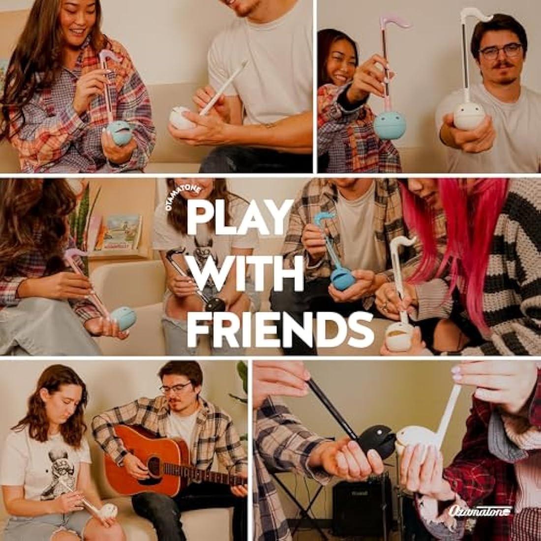 Otamatone Regular Strawberry Japanese Electronic Musical Instrument, Portable Touch Sensitive Digital Music Instruments Synthesizer, Fun Cool Kids Teens Adults Birthday Christmas Toy Song Game Stuff