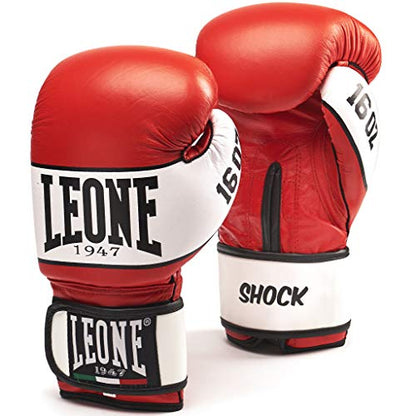 LEONE 1947, Shock Boxing Gloves, Unisex Adult, Red, 10 OZ, GN047