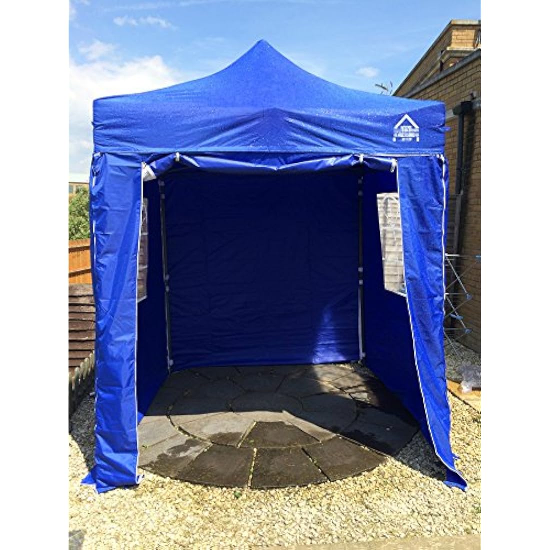All Seasons Gazebos 2x2m Heavy Duty Fully Waterproof Pop up Gazebos and 4 Premium Side Walls - Royal Blue