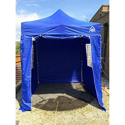 All Seasons Gazebos 2x2m Heavy Duty Fully Waterproof Pop up Gazebos and 4 Premium Side Walls - Royal Blue