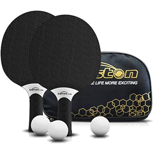 Senston Table Tennis Rackets Set,Professional Ping Pong Paddle Set for 2-4 Players, Composite Rubber Ping Pong Paddle, Indoor or outdoor games.