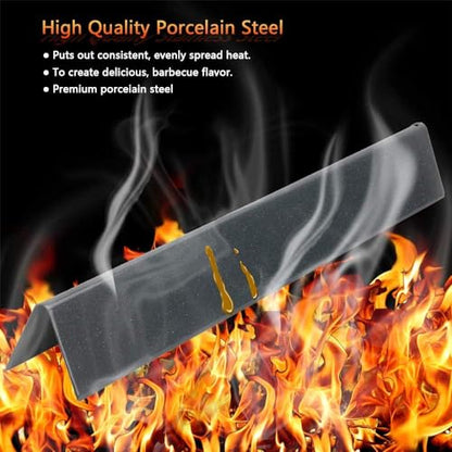 Denmay 44.5 cm Flavorizer Bars for Weber Genesis E310 E320 E330 S310 S320 S330 Grills with Front Controls, Porcelain Steel Heat Plates Burner Cover